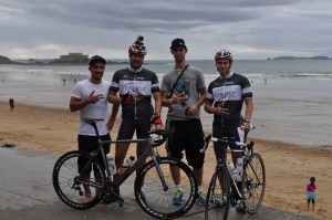 Kurzer Stopp nach der Zielankunft in Saint Malo