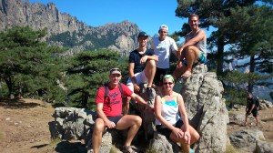 Hanjo und Anja mit uns auf dem Col de Bavella