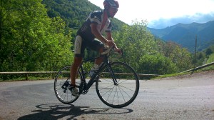 Marci beim Anstieg auf den Col de Menté